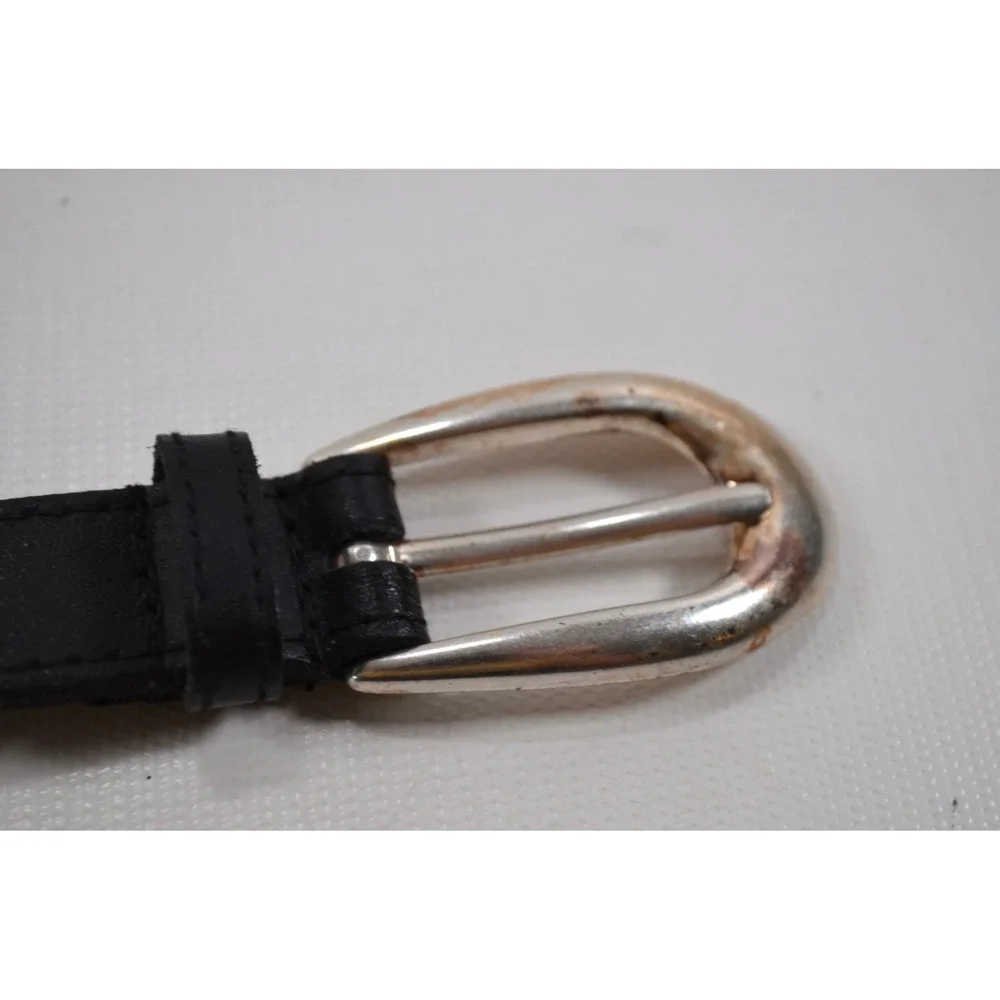 Black Western Concho Fashion Belt Braided Leather Womens Size XL 35